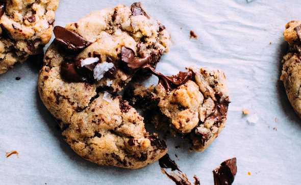 Fresh and melty chocolate chip cookie