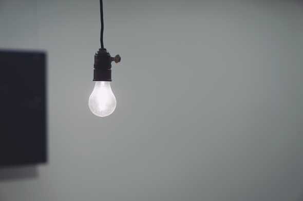Light bulbs turned on
